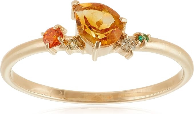 bloom 11月诞生石 k10 黄金 黄水晶 戒指 11号 bargb1800z11